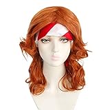 Anime Tinker Bell Piratenfee Zarina Cosplay Perücken Frauen Orange Long Wavy Synthetic Party Kostüm Perücke KUYB3167