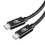 40 Gbit/s USB C auf USB C Kabel 48 V/5 A 240 W Ladeunterstützung 8K 60 Hz HD Display, USB4 Kabel für Thunderbolt 4/3 Kabel, USB-C Dockingstation usw. (Stecker auf Stecker, 4.6 m)