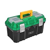 SOLOAD-HOO Portable Tray Toolbox Toolbox Haushaltswartung Elektriker Werkzeugkasten mit Edelstahlschnalle Tragbare Kunststoffreparatur-Hardware-Speicherkoffer Werkzeugbox & Organizer (Color : C)
