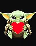 QENSPE Diamond Painting Baby Yoda, Valentinstag Diamond Painting Kinder Erwachsene 5D Diamant Painting Bilder Kinder Yoda Diamont Painting Daiments Painting Diamanten Painting Diamant Malerei 30x40cm