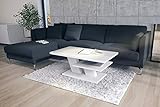 Design Couchtisch Cliff Weiß Hochglanz Tisch Wohnzimmertisch 110x60x45cm mit Ablagefläche