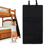 WIYETY 78 * 38 * 1.5cm Etagenbett-Leiter-Abdeckung: Faltbares Etagenbett-Leiter Polster mit Verstellbaren, Schnallen Hochbett Leiter Schutz Verstellbar Mit Sicheren Schnallen (Schwarz)