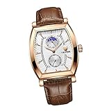 Baoblaze Damen Quarz Uhr wasserdichte Armbanduhr mit Leder-Armband - Weiß 2