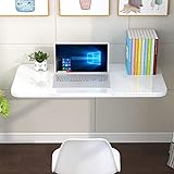 CSZZL Schreibtisch Wand, Klappbarer Wandtisch, Wandmontierter Klapptisch Stabil und Langlebig für Büro, Wohnzimmer, Schlafzimmer Usw (weiß)