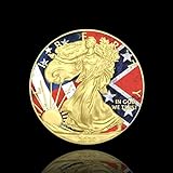 Silbermünze American Eagle 2020 – USA und Konföderierten Flagge Eagle – Art Color Collection, Vergoldet, 1 Unze, Geschenkbox und Zertifikat