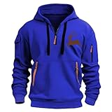 Generisch Herren Sweatshirt Langarm Hoodie Sport Kapuzenpullover Männer Hoody Kapuzenpulli Langarmshirt Vintage Ethnischer Druck Pullover Casual Kleidung Streetwear Gedruckt Hoody