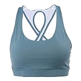 NA Universal Damen Sport-BHs Yoga Fitness Workout gepolsterte Unterwäsche XL blau