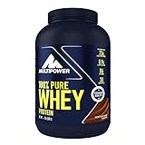 Multipower 100% Pure Whey Protein – wasserlösliches Proteinpulver mit Schokoladen Geschmack – Eiweißpulver mit Whey Isolate als Hauptquelle – Vitamin B6 und hohem BCAA-Anteil – 900 g