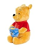 Simba 6315877675 - Disney Winnie the Puuh Sorgentopf, 30cm Plüschtier mit Honigtopf als Geheimversteck, aus recyceltem Material, für Kinder ab den ersten Lebensmonaten geeignet