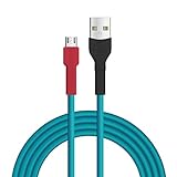 re cable Micro USB Kabel - nachhaltiges, faires Ladekabel für Dein Smartphone, in Deutschland gefertigt, schnell Laden mit 3A, Version Türkisnaschvogel türkis 1m