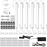 LED-Untertischbeleuchtungs-Set, dimmbar, 6 Stück, Schrank-Lichter mit Drehdimmer, steckbare Balkenlichter für Küche, Vitrine, Schrank, Regal, Beleuchtung, 27,9 cm, 24 V, Tagesweiß