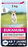 Eukanuba Hundefutter getreidefrei mit Fisch für kleine und mittelgroße Rassen - Trockenfutter für Senior Hunde, 3 kg