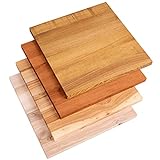 LAMO Manufaktur Holzplatte für Couchtisch, Beistelltisch, Nachttisch, Tischplatte 50x50 cm, Dunkel, LHG-01-A-004-50