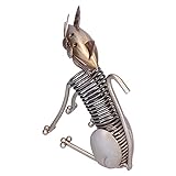 AMONIDA Metall-Katzen-Figur, modische handgefertigte Katzen-Skulptur-Verzierung, exquisit für Weihnachten, Halloween, als Heimdekoration