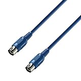Adam Hall Cables K3MIDI0300BLU 3 Star Serie MIDI-Kabel (3m) blau