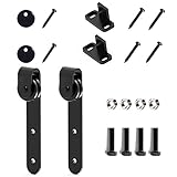 HondoKet 10 Stück 1,6 cm - 2 cm Karbonstahl Schrank-Schiebetür-Scheunen-Hardware-Kit Schiebetürblende, Häng