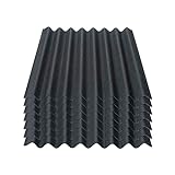 Onduline Easyline Dachplatte Wandplatte Bitumenwellplatten Wellplatte 7x0,76m² - schwarz