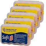 Ohropax soft I Ohrstöpsel aus Schaumstoff I 5x 10er Sparset I plus PharmaPerle giveaway