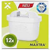 12x Wasserfilter für BRITA MAXTRA+ (MAXTRA Plus) – Pflege & Schutz für Küchengeräte - für alle Maxtra+ Trinkwasser Geräte - zur Reduzierung von Kalk, Chlor & geschmacksstörenden Stoffen im Wasser