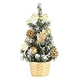 HHuin Künstlicher Weihnachtsbaum Weihnachtsdeko für Tisch und Schreibtischplatten Tannenbaum Tischplatte Dekoration für Ihr Zuhause Büro