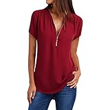 Generisch Sommer T-Shirt Damen,Slim Fit Oberteile Bedrucken Rundhalsausschnitt Locker Kurzarm Bluse Tops Sommerliches Kurzarm-Shirt Atmungsaktives Sommer-Outfit Vintage Aesthetic O