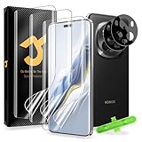 JZG 3+2 Stück für Honor Magic 6 Pro Schutzfolie[Nicht-Glas], 3 Stück Selbstheilende EPU-Folie, 2 Stück Kameraschutz, Fingerabdruck-ID unterstützen, Anti-Kratzer, HD Klar Magic 6