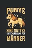 Ponys Sind Gottes Entschuldigung Für Männer: Pony Notizbuch Tagebuch Liniert 6X9 Zoll Notizheft Planer Geschenk