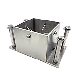 Pfostenträger Aufschraubhülse Edelstahl 2x2 3x3 4x4 5x5 6x6 7x7 8x8 Zoll, Pfostenträger Für Beton/ Holzterrasse/ Pergola/ Briefkasten, Geländerpfostenverankerung Quadratisch ( Size : 140x140 mm (5.5x5