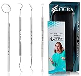 OCBA Plaque Remover Teeth Cleaning Tool 4 Pcs Dental Care Kit Tooth Filling Repair Set Stainless Steel Dental Tools for Men Women Kids and Pet Care