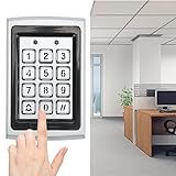 Tefola Zugangskontrolle, Türzugangskontrollmaschine Keyless Entry Pad IC ID-Karte Wasserdichtes Metallgehäuse für Zuhause Büros