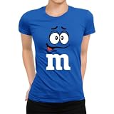 M Faschingskostüm Gruppen Verkleidung Aufdruck - Karneval Fasching Kostüm Damen T-Shirt, Blau, L