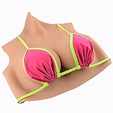 LYWIR Silikon Brustformen B-G Cup Künstliche Fake Brüste Seidenbaumwolle Für Mastektomie Transvestit Cosplay,B Cup