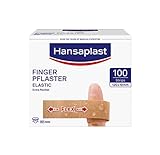 Hansaplast Elastic Fingerstrips Pflaster (100 Strips), extra lange Wundpflaster speziell für Wunden an den Fingern, flexible und atmungsaktive Fingerpflaster