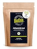 Biotiva Johanniskraut Tee Bio 100g - Echtes Johanniskraut, geschnitten - Hypericum - abgefüllt und kontrolliert in Deutschland (DE-ÖKO-005)