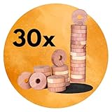 Panteer SCHÄDLINGSMEISTER Zedernholz Ringe - 30 Stück - Zedernholz Mottenschutz für Kleiderschrank - Kleidermottenfalle - Gegen Motten - Kleidermotten bekämp