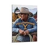 DRAGON VINES Yellowstone Kunstdruck auf Leinwand, Staffel 3, Episode 1, Cowboy, 60 x 90 cm