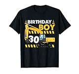 Geburtstag Junge 30. Geburtstag Bagger Baufahrzeug T-Shirt