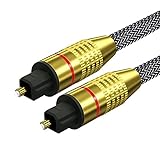 optical audio cable toslink kabel optisches audiokabel 2m Dolby AC3- und DTS-Surround-Technologie Geeignet für TV-Geräte, Stereoanlagen, CD/DVD/DRT und Geräte mit Toslink-Anschlüssen