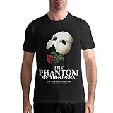 Das Phantom der Oper Bequeme Herrenoberteile Kurzarmmuster T-Shirts Schwarzes T-Shirt Black L