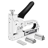 Cloudgree Tackerpistole - 3 in 1 Heavy Duty Nagel Stahl Pistole Kit mit 1500 Heftklammern, Polsterhefter Pistole für Holz, Polster, Zaun, Möbel, Dek