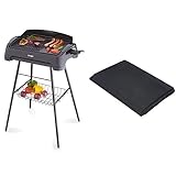 Cloer 6750 Barbecue-Grill, Standgrill mit abnehmbarem Fuß, 43 cm x 30,5 cm, schwarz & Rayen AA237 Schutzhülle für Grill, rechteckig, PEVA (Polyethylen-Vinylacetat)