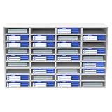 MEHOOSPVN Ablagefächer 36 Fächer, Schreibtisch-Aktenhalter Literatur Organizer Schreibtischablage Desktop-Aktenhalter Dokumentenlager, Dokument Datei Rack von Büchern Zeitschriften Broschüren, Weiß
