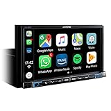 Alpine iLX-702D Bluetooth Media Receiver für Auto, Schwarz – Car Media Receivers (DAB +, FM, LW, MW, 87.5 – 108 MHz, 153 – 281 kHz, 17.8 cm (7 Zoll), 800 x 480 Pixel, LCD)