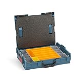 Bosch Sortimo L-Boxx 102 Werkzeugkoffer-Set • professional blau ohne Logo • bestückt mit Ordnungssystem Insetboxen-Set F3 und Deckelpolster
