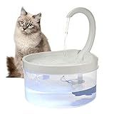 Katzen Wasserspender, Umlauffilter System, Gut Sichtbarer Wasserstand, Ultra Silent Wasserspender Für Katzen, Kätzchen, Hunde, Haustiere Mit Nachtlicht Und Automatischer Abschaltfunktion