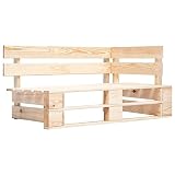 vidaXL Holz Gartenbank für den Innen- und Außenbereich Eckbank Holzbank Sitzbank Parkbank Bank Garten Palettenbank Palettenmöbel Gartenmöb