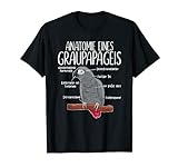 Graupapagei Anatomie Eines Graupapageis Vögel Papageien T-Shirt