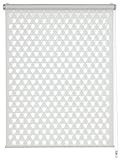GARDINIA Doppelrollo zum Klemmen oder Kleben, Duo-Rollo ohne Bohren, Seitenzugrollo, Transparente und blickdichte Streifen, Cut-Out Dreieck, Weiß, 60 x 150 cm