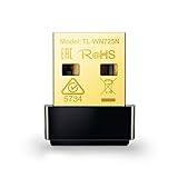 TP-Link TL-WN725N Nano USB WLAN Stick Adapter (bis zu 150Mbit/s, Nano Größe, Soft AP, geeignet für Windows 10/8.x/7/XP, Mac OS 10.9~10.13, Linux) schwarz