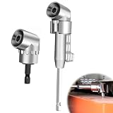 Tweozhui winkelschrauber aufsatz winkelgetriebe akkuschrauber winkelbohraufsatz, 105° Winkelschrauber Vorsatz Adapter, 1/4-Zoll Sechskantschaft, für Bohrmaschinen und Akkuschrauber, Lang +